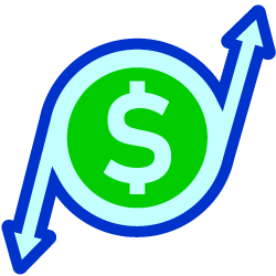 Improve cash flow icon